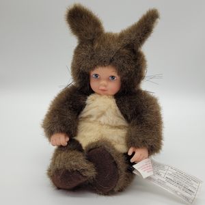 ANNE GEDDES | 1998 baby bunny collectible doll 9"